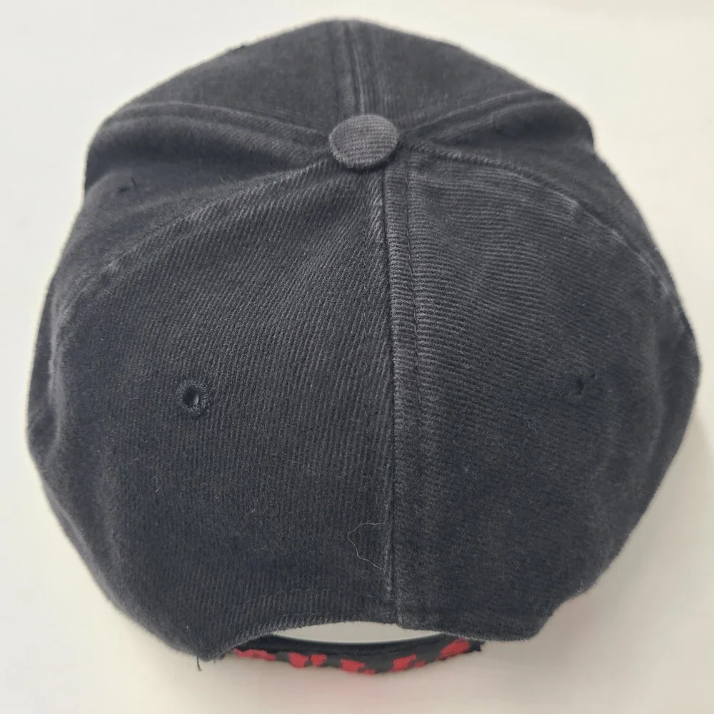 Vintage Chicago‎ Bulls Hat Adjustable (Fits Small) Logo 7 Black NBA Basketball